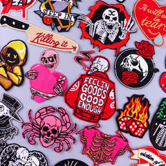 Bügelaufkleber - Schädel