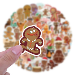 Sticker‑Set - Lebkuchen‑Mann Weihnachts‑Sticker (10‑60 Stk.)