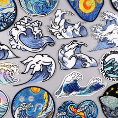 Bügelaufkleber - Meereswelle