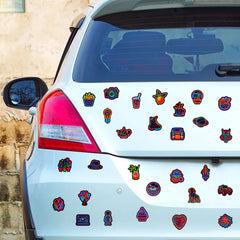 Sticker-Set - 50 Neon-Graffiti