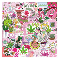 Sticker‑Set - Weed Cartoon‑Sticker (10‑110 Stk.)