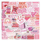 Sticker‑Set - Bookish Pink Reader‑Sticker (10‑60 Stk.)