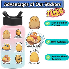 Sticker-Set - 50 Niedliche Kartoffeln