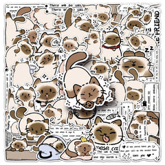 Sticker-Set - Siamkatzen (10/30/50 Stück)