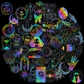 Sticker-Set - 100 Holografische Glitzer