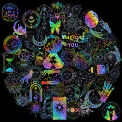 Sticker-Set - 100 Holografische Glitzer
