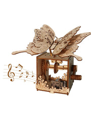 3D Holz-Puzzle - Schmetterling Spieluhr