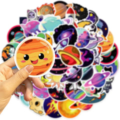 Sticker-Set - Planeten und Raketen (10/30/50 Stück)