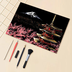 Kratzbild-Set - Nachtansicht mit Werkzeug