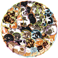 Sticker-Set - Niedliche Katzen (10/30/50 Stück)