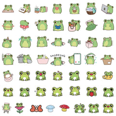 Sticker-Set - Niedliche Frösche (10/30/50 Stück)