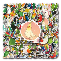 Sticker-Set - Papageien (10/30/50/110 Stück)