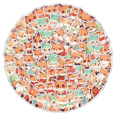 Sticker-Set - Niedliche Füchse (10/40/83 Stück)