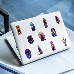 Sticker-Set - 50 Schwarze Katzen Gothic