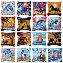 Knüpfset - Delphin und Pferd