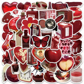 Sticker‑Set - Rote Retro Graffiti‑Sticker (10‑50 Stk.)
