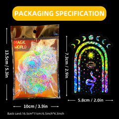 Sticker-Set - 100 Holografische Glitzer