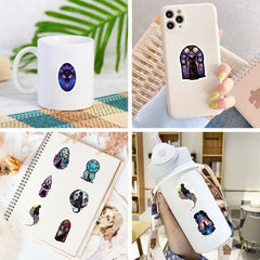 Sticker-Set - 50 Schwarze Katzen Gothic