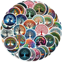 Sticker-Set - Lebensbaum (10/30/50 Stück)