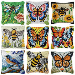 Knüpfset - Blumen für Kissen