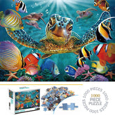 1000 Teile Puzzle - Riesenschildkröte