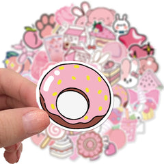Sticker-Set - 50 Niedliche Rosa