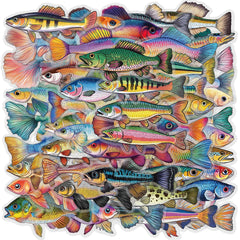 Sticker-Set - Transparente Fische (10/30/50 Stück)