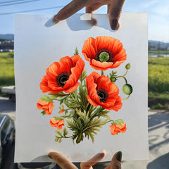 Bügelaufkleber - 15cm Rosen