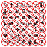 Sticker‑Set - Verbotsschild Sticker (10‑50 Stk.)