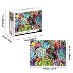 1000 Teile Puzzle - Sukkulenten