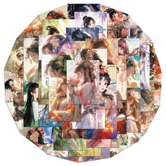 Sticker‑Set - Chinesische Mädchen Sticker (10‑50 Stk.)