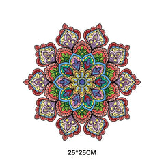 Bügelaufkleber - Mandala-Blumen (Thermoklebend)