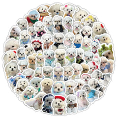 Sticker-Set - Malteserhunde (10/30/50/100 Stück)
