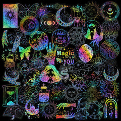 Sticker-Set - 100 Holografische Glitzer