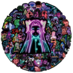 Sticker‑Set - Anime Mix Neon‑Sticker (50 / 100 Stk.)