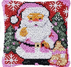 Knüpfset - Weihnachts‑Schneemann Kissen‑Knüpfset