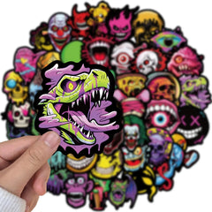 Sticker-Set - 50 Horror-Totenköpfe