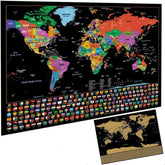 Weltkarte zum Rubbeln - Aquarell Deluxe