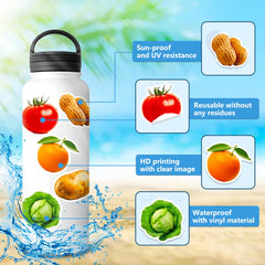 Sticker-Set - 50 Obst und Gemüse