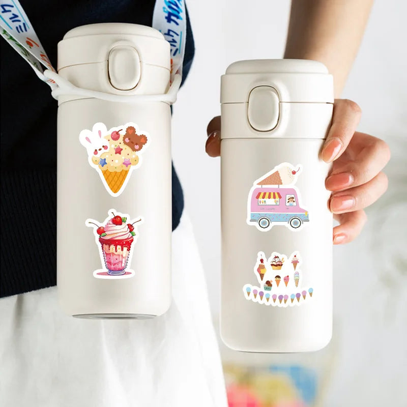 Sticker‑Set - Eiscreme Sommer‑Sticker (10‑50 Stk.)