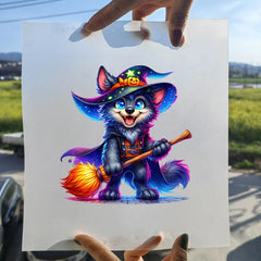 Bügelaufkleber - 15cm Halloween Zauberwolf