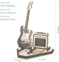3D Holz-Puzzle - Elektrische Gitarre