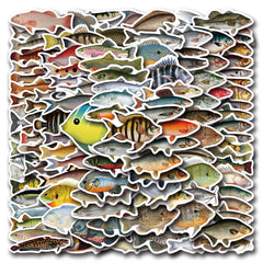 Sticker-Set - Realistische Fische (10/30/50/110 Stück)