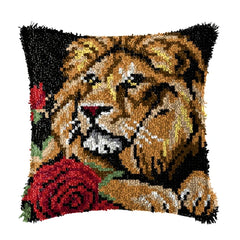 Knüpfset - Pferd‑Tiger‑Wolf Stick‑ & Knüpfkissen‑Set