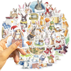 Sticker-Set - 50 Kaninchen