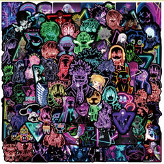 Sticker‑Set - Anime Mix Neon‑Sticker (50 / 100 Stk.)