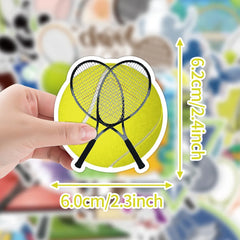 Sticker‑Set - Tennis & Bogensport Fun‑Sticker (10‑50 Stk.)