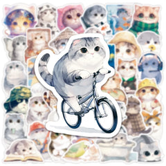 Sticker-Set - Süße Katzen (10/30/50 Stück)