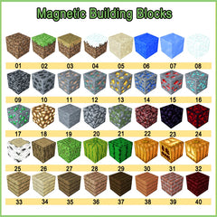 Magnetische Bausteine - Grasblock Einzelstück (Mine World)