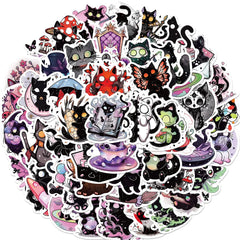 Sticker-Set - 50 Schwarze Katzen